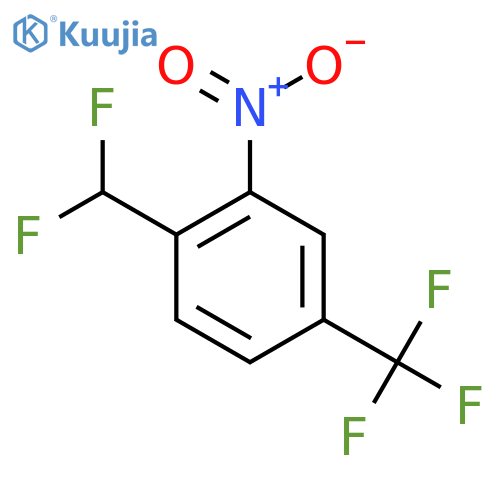 1-(Difluoromethyl)-2-nitro-4-(trifluoromethyl)benzene structure
