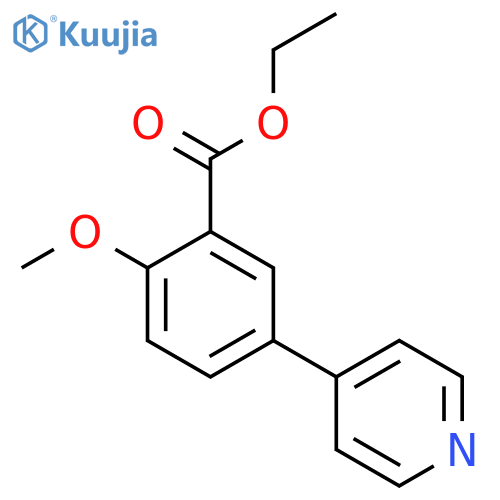 Ethyl 2-methoxy-5-(pyridin-4-yl)benzoate structure
