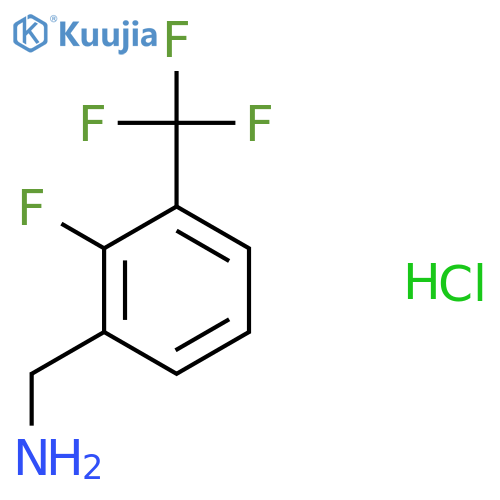 2-fluoro-3-(trifluoromethyl)phenylmethanamine hydrochloride structure