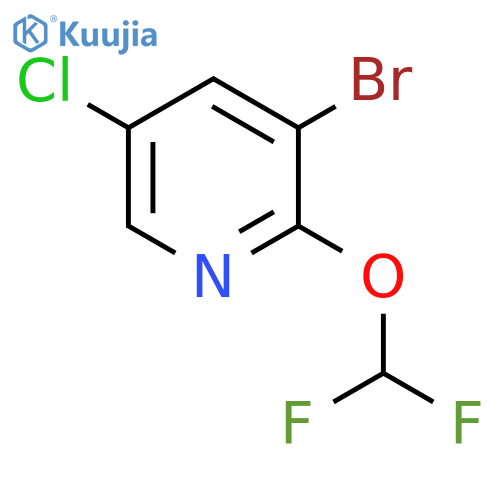 3-Bromo-5-chloro-2-(difluoromethoxy)pyridine structure