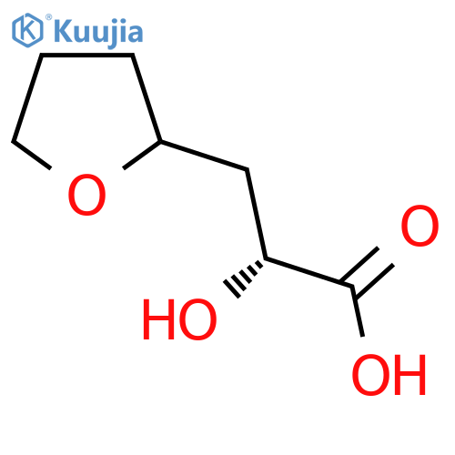 (2R)-2-Hydroxy-3-(tetrahydrofuran-2-yl)propanoic acid structure