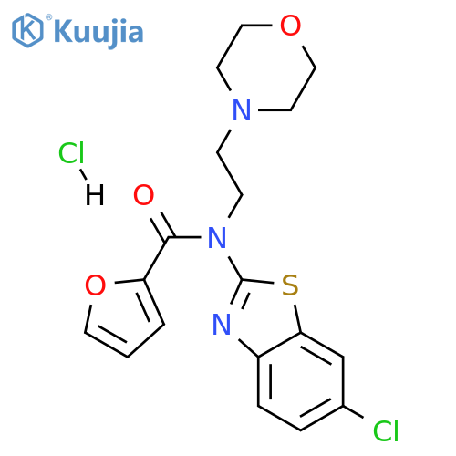 N-(6-chloro-1,3-benzothiazol-2-yl)-N-[2-(morpholin-4-yl)ethyl]furan-2-carboxamide hydrochloride structure