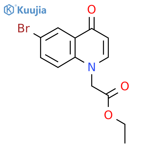 Ethyl 2-(6-bromo-4-oxoquinolin-1(4H)-yl)acetate structure