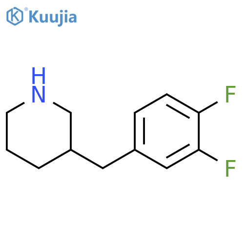 3-(3,4-difluorophenyl)methylpiperidine structure