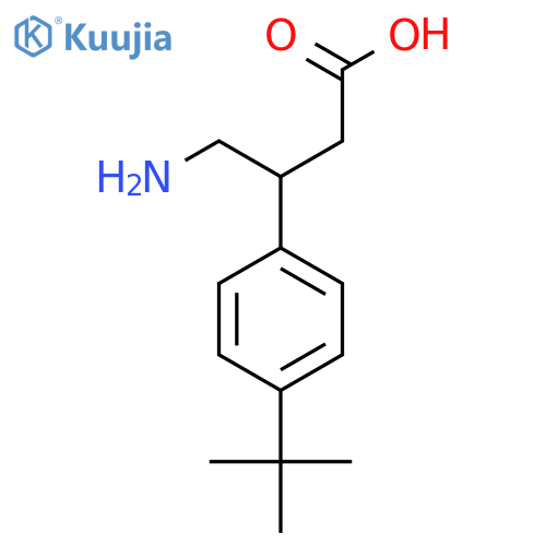 4-amino-3-(4-tert-butylphenyl)butanoic acid structure