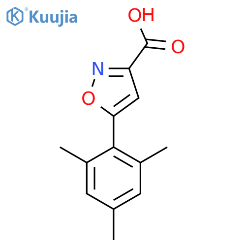 5-(2,4,6-Trimethylphenyl)-1,2-oxazole-3-carboxylic acid structure