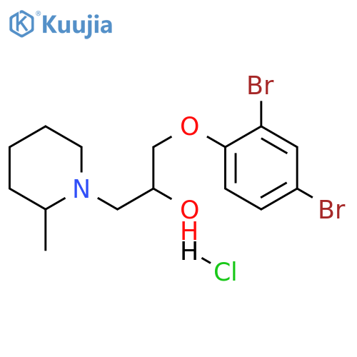 1-(2,4-dibromophenoxy)-3-(2-methylpiperidin-1-yl)propan-2-ol hydrochloride structure