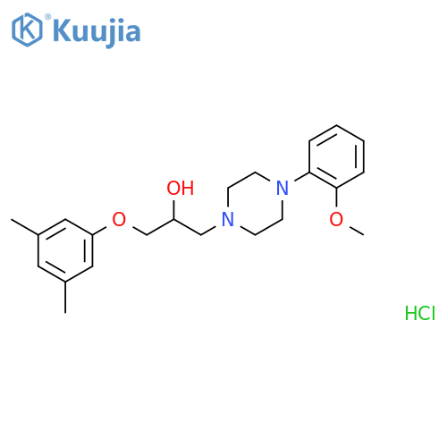 1-(3,5-dimethylphenoxy)-3-[4-(2-methoxyphenyl)piperazin-1-yl]propan-2-ol dihydrochloride structure