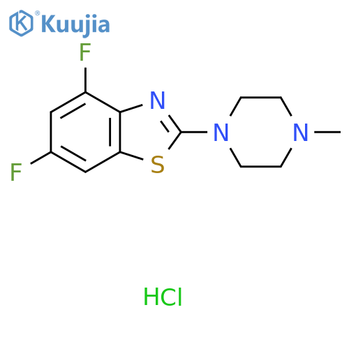 4,6-difluoro-2-(4-methylpiperazin-1-yl)-1,3-benzothiazole hydrochloride structure