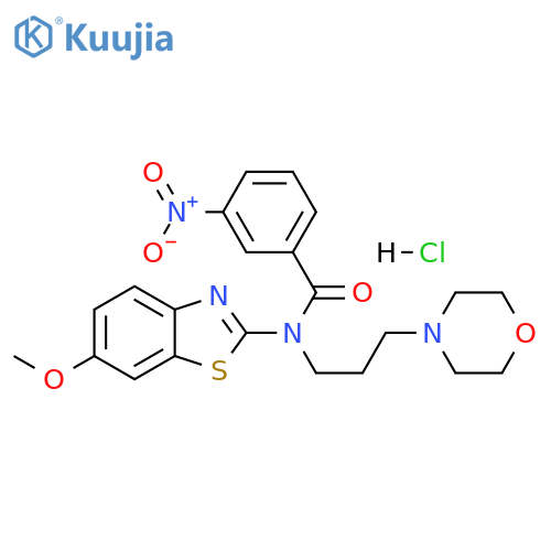 N-(6-methoxy-1,3-benzothiazol-2-yl)-N-[3-(morpholin-4-yl)propyl]-3-nitrobenzamide hydrochloride structure