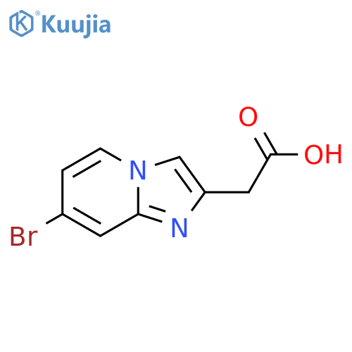 (7-Bromoimidazo[1,2-a]pyridin-2-yl)acetic acid structure