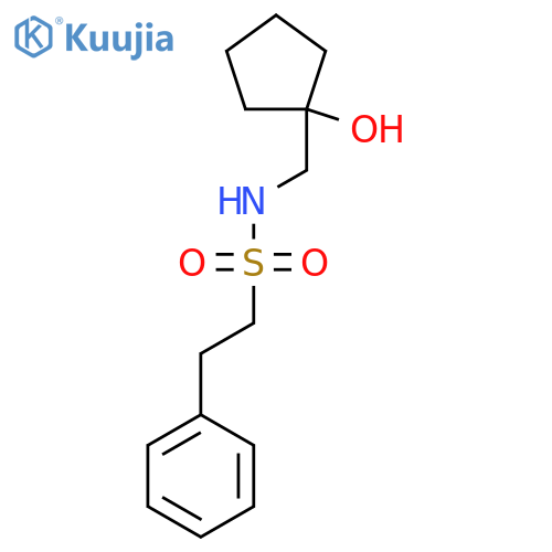 N-[(1-hydroxycyclopentyl)methyl]-2-phenylethane-1-sulfonamide structure