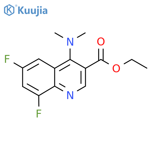 Ethyl 4-(dimethylamino)-6,8-difluoroquinoline-3-carboxylate structure