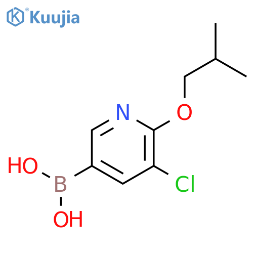 3-chloro-2-isobutoxypyridine-5-boronic acid structure