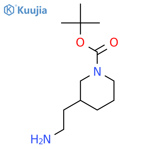 tert-butyl (3R)-3-(2-aminoethyl)piperidine-1-carboxylate structure