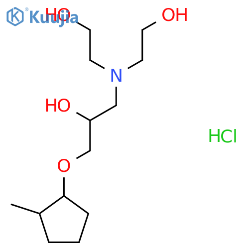 1-[Bis(2-hydroxyethyl)amino]-3-[(2-methylcyclopentyl)oxy]propan-2-OL hydrochloride structure