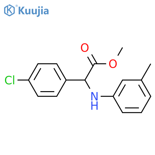 methyl 2-(4-chlorophenyl)-2-(3-methylphenyl)aminoacetate structure