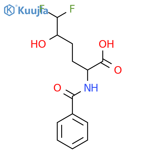 6,6-difluoro-5-hydroxy-2-(phenylformamido)hexanoic acid structure