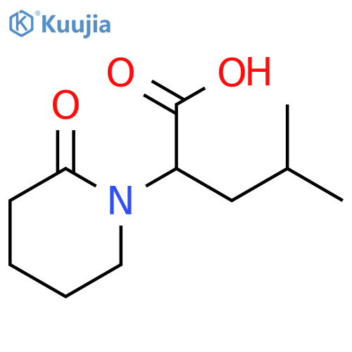 4-methyl-2-(2-oxopiperidin-1-yl)pentanoic acid structure