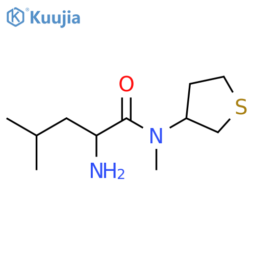 2-amino-N,4-dimethyl-N-(thiolan-3-yl)pentanamide structure