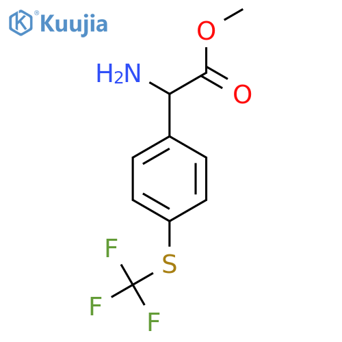 methyl 2-amino-2-{4-(trifluoromethyl)sulfanylphenyl}acetate structure