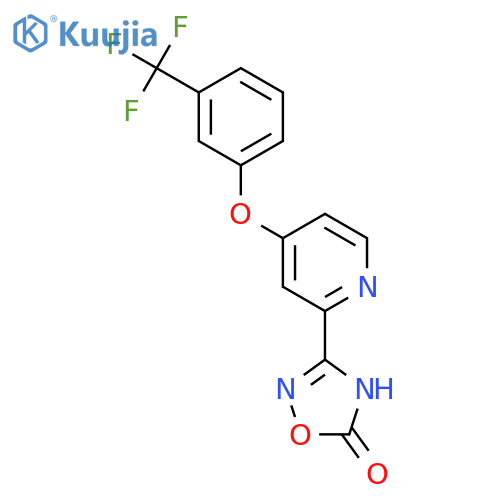 3-[4-(3-Trifluoromethylphenoxy)-pyridin-2-yl]-4H-[1,2,4]oxadiazol-5-one structure