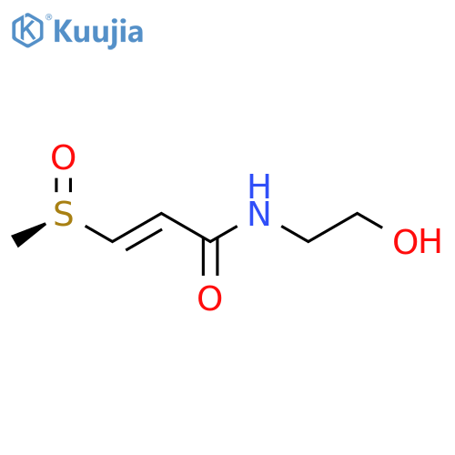 2-Propenamide,N-(2-hydroxyethyl)-3-[(R)-methylsulfinyl]-, (2E)- structure