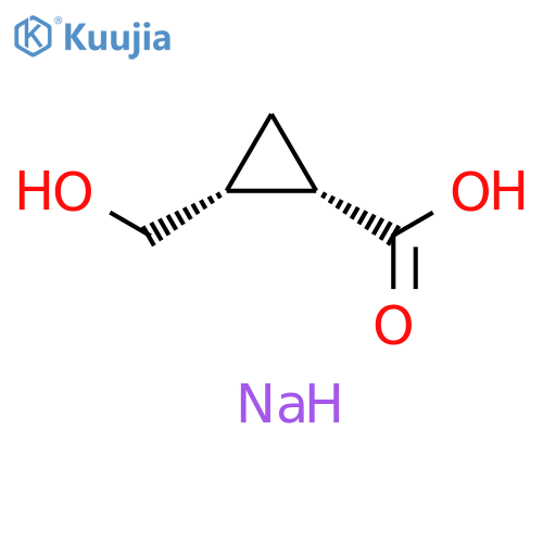 Cyclopropanecarboxylic acid, 2-(hydroxymethyl)-, sodium salt (1:1), (1S,2R)- structure