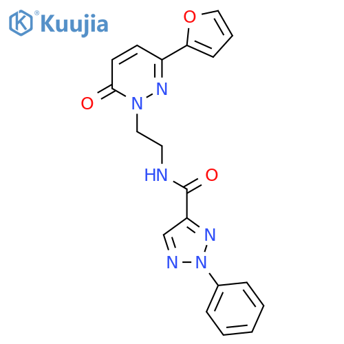 N-{2-3-(furan-2-yl)-6-oxo-1,6-dihydropyridazin-1-ylethyl}-2-phenyl-2H-1,2,3-triazole-4-carboxamide structure