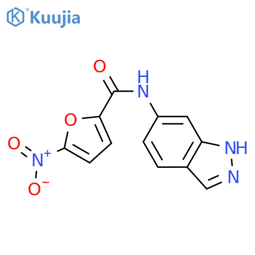 N-(1H-indazol-6-yl)-5-nitrofuran-2-carboxamide structure