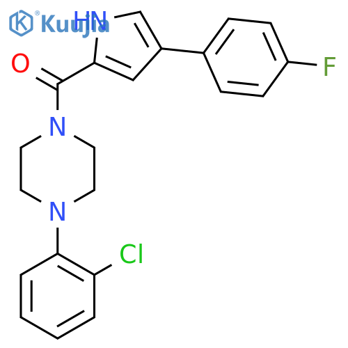 1-(2-chlorophenyl)-4-[4-(4-fluorophenyl)-1H-pyrrole-2-carbonyl]piperazine structure