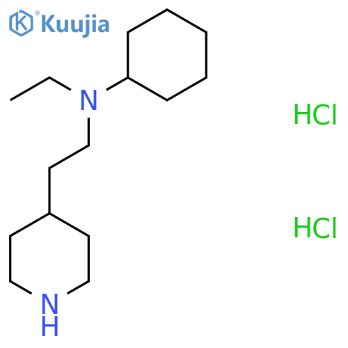 N-Ethyl-N-2-(4-piperidinyl)ethylcyclohexanaminedihydrochloride structure