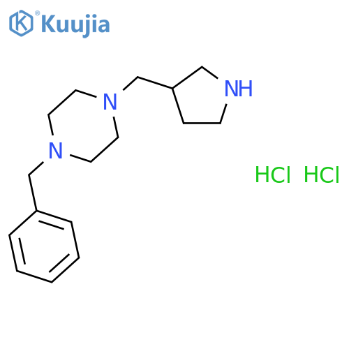 1-Benzyl-4-(3-pyrrolidinylmethyl)piperazinedihydrochloride structure