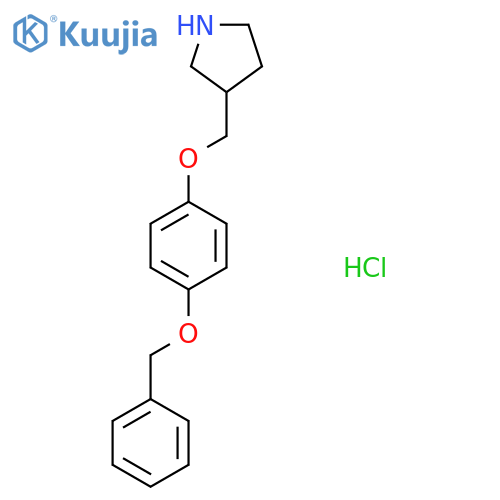 3-{[4-(Benzyloxy)phenoxy]methyl}pyrrolidine hydrochloride structure
