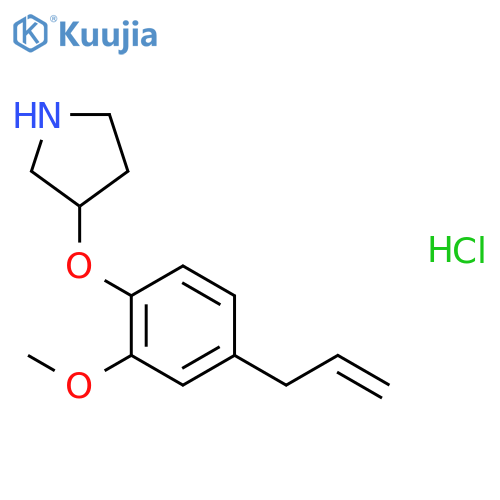3-(4-Allyl-2-methoxyphenoxy)pyrrolidine hydrochloride structure