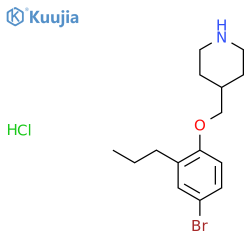 4-(4-Bromo-2-propylphenoxy)methylpiperidinehydrochloride structure