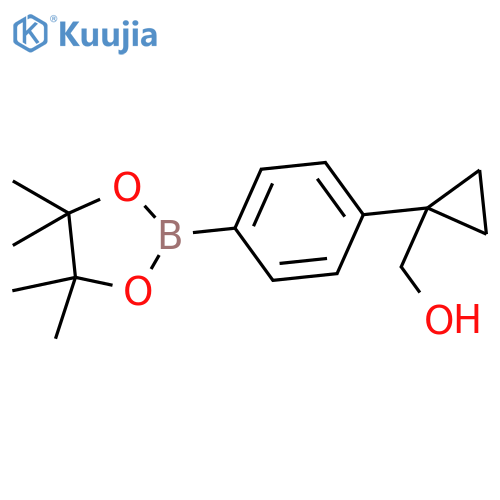 (1-(4-(4,4,5,5-Tetramethyl-1,3,2-dioxaborolan-2-yl)phenyl)cyclopropyl)methanol structure