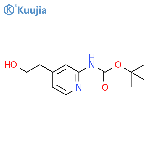 tert-butyl N-4-(2-hydroxyethyl)pyridin-2-ylcarbamate structure