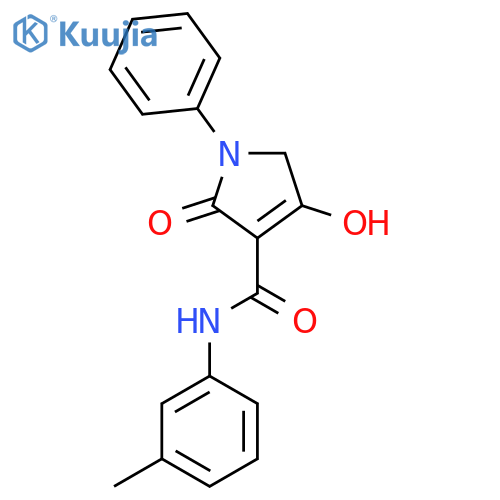 4-Hydroxy-2-oxo-1-phenyl-N-(m-tolyl)-2,5-dihydro-1H-pyrrole-3-carboxamide structure
