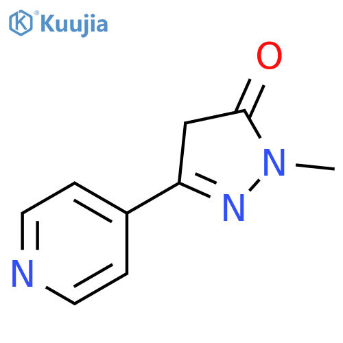 1-methyl-3-(pyridin-4-yl)-4,5-dihydro-1H-pyrazol-5-one structure
