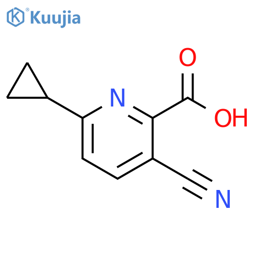 3-cyano-6-cyclopropylpyridine-2-carboxylic acid structure