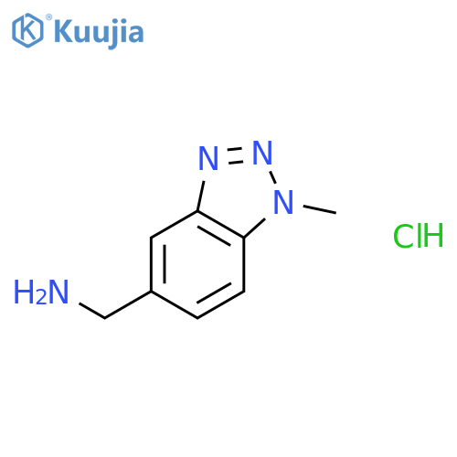1-(1-methyl-1h-benzotriazol-5-yl)methanamine Hydrochloride (1:1) structure
