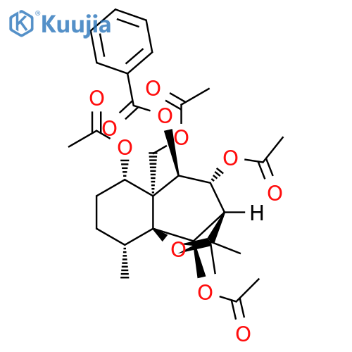 2H-3,9a-Methano-1-benzoxepin-4,5,6,10-tetrol,5a-[(acetyloxy)methyl]octahydro-2,2,9-trimethyl-, 4,6,10-triacetate 5-benzoate,(3R,4R,5R,5aS,6S,9R,9aS,10R)- structure