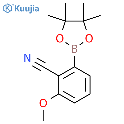 2-Methoxy-6-(tetramethyl-1,3,2-dioxaborolan-2-yl)benzonitrile structure