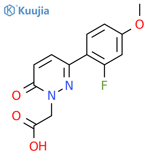 2-[3-(2-fluoro-4-methoxyphenyl)-6-oxo-1,6-dihydropyridazin-1-yl]acetic acid structure
