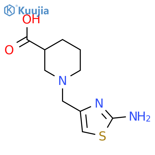 1-(2-amino-1,3-thiazol-4-yl)methylpiperidine-3-carboxylic acid structure