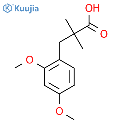 3-(2,4-dimethoxyphenyl)-2,2-dimethylpropanoic acid structure