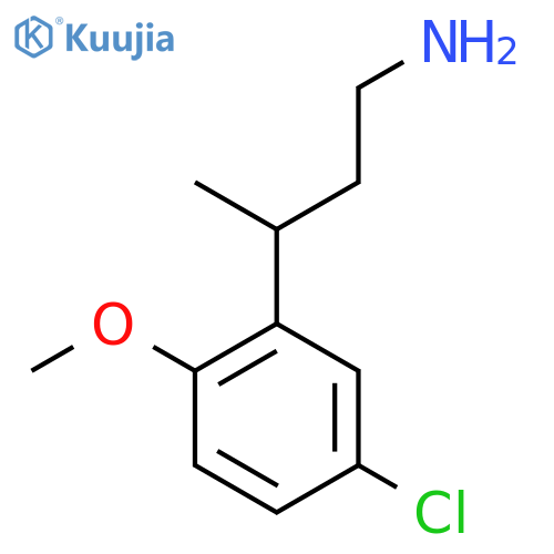 3-(5-chloro-2-methoxyphenyl)butan-1-amine structure