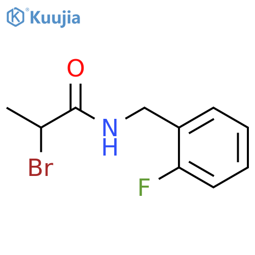 2-bromo-N-(2-fluorobenzyl)propanamide structure
