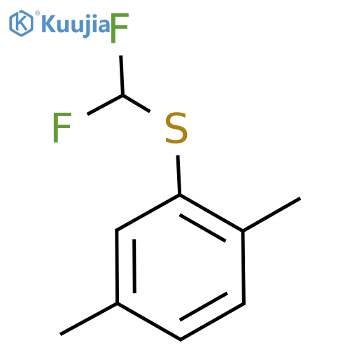 2-(difluoromethyl)sulfanyl-1,4-dimethylbenzene structure